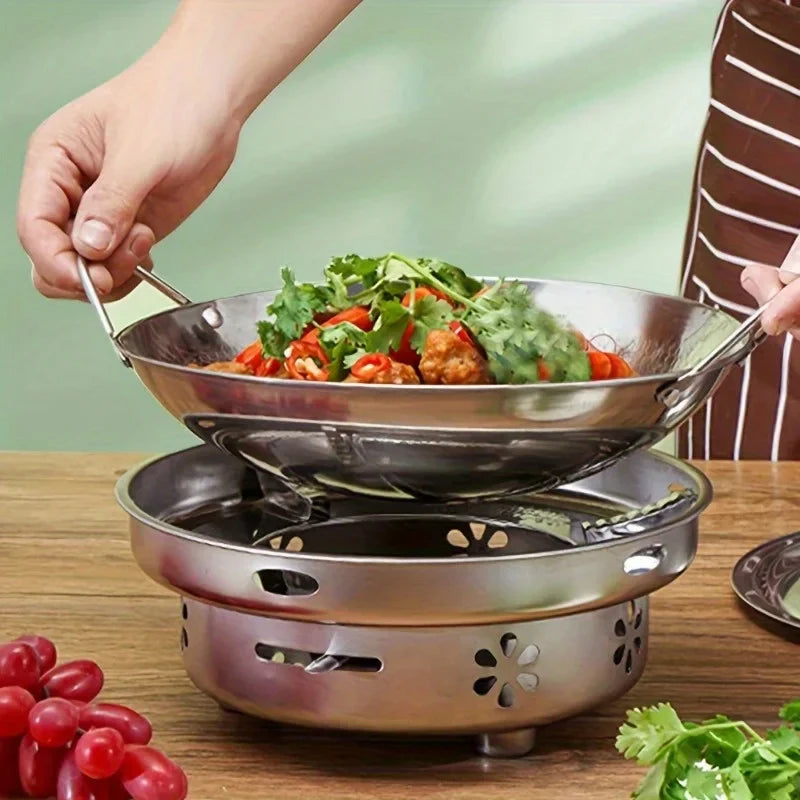 Stainless Steel Honeycomb Non-Stick Skillet 29cm