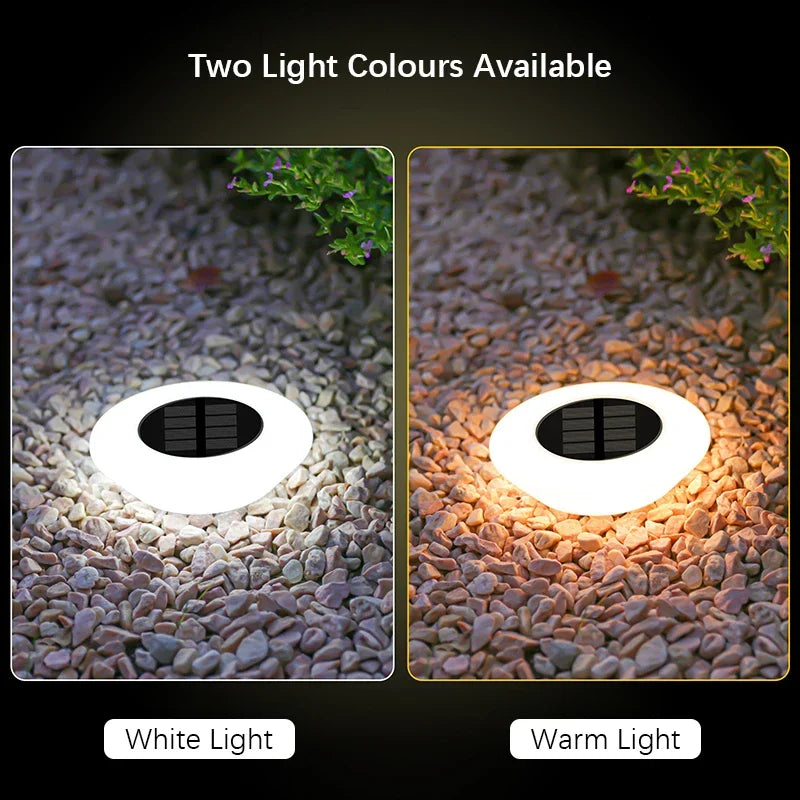 1/4PCS Solar Lights, Outdoors Lamp, 360° LED Floor Lights Waterproof with On/Off for Garden, Yard, Driveway, Patio, Lawn 1/4Pack