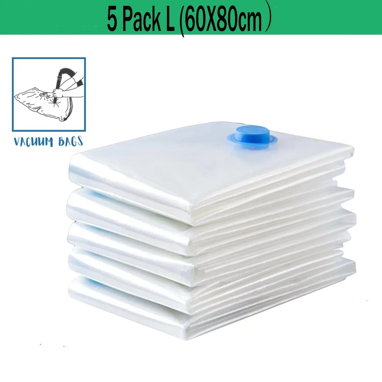 Vacuum Storage Bags, Space Saver Bags Compression for Comforters and Blankets, Sealer Clothes Travel Packing Organizer