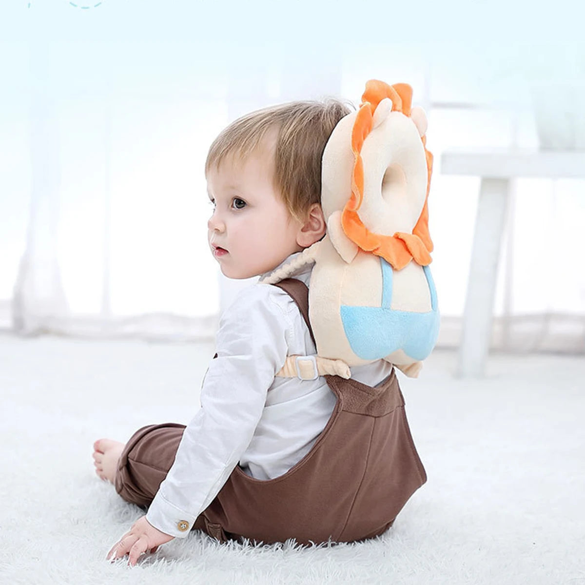 Anti-Fall Baby Backpack – Soft Head Protection for Wobbly Walkers!