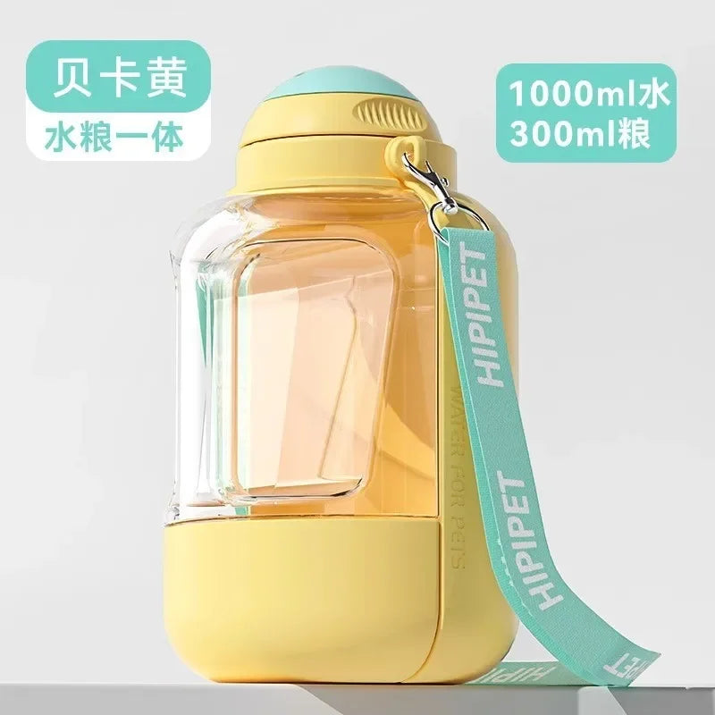 PawHydrate: Portable Pet Water & Food Bottle