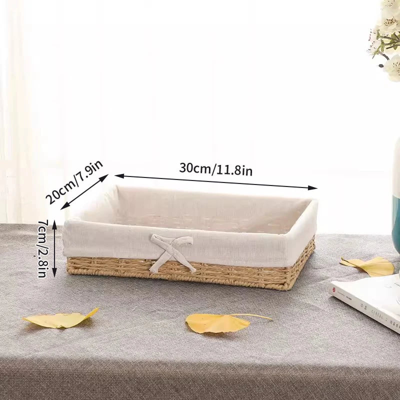 Ins Storage Basket Sundries Organization Cosmetics Snack Storage Box  Desktop Decorative Container Home Organizer Supplies