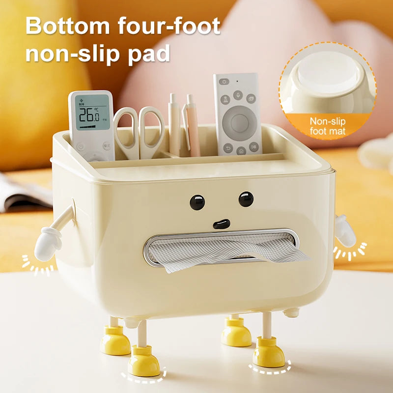 UFORU back to school Paper towel box Household living room bedroom bedside  multi-function Student Dorm Desktop organizer box