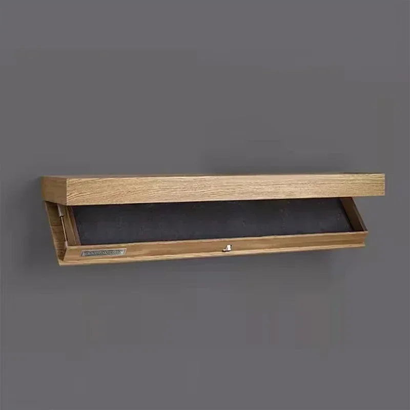 Wood Floating Wall Shelves Magic Flap Hidden Shelf with Secret Compartment Wall-mounted Storage Wood Furniture Storage Box