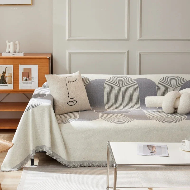 Nordic Tassel Throw Blanket Sofa Cover