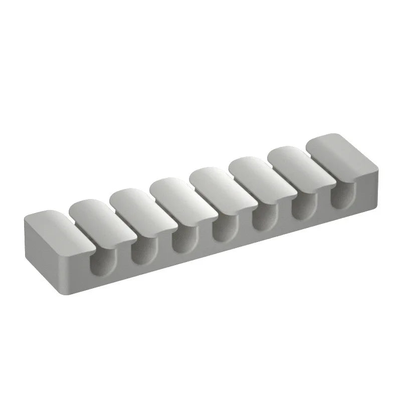Cable Clip Cord Organizer Black Cable Management Cord Clip Silicone Self-Adhesive Charger Cord Clip for Bedside Table Compartmen