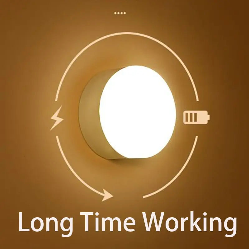 EMESA HOME PIR Motion Sensor LED Night Light – USB Rechargeable Wireless Lamp for Cabinet, Wardrobe, Staircase, Closet, Kitchen