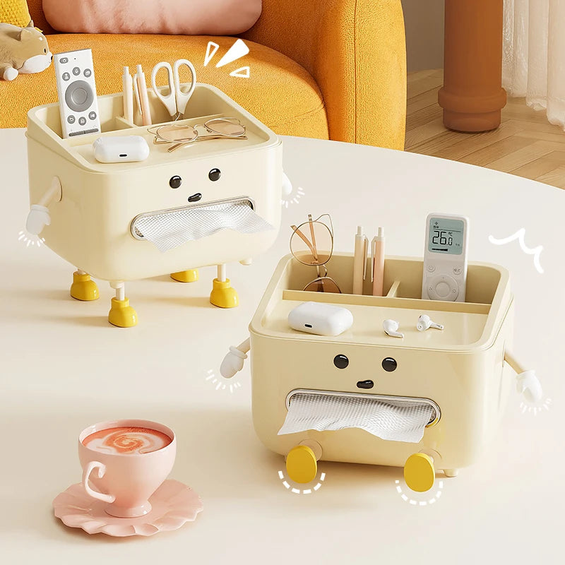 UFORU back to school Paper towel box Household living room bedroom bedside  multi-function Student Dorm Desktop organizer box