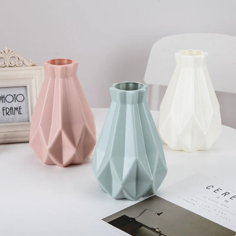Modern Plastic Flower Vase Nordic Home Decoration