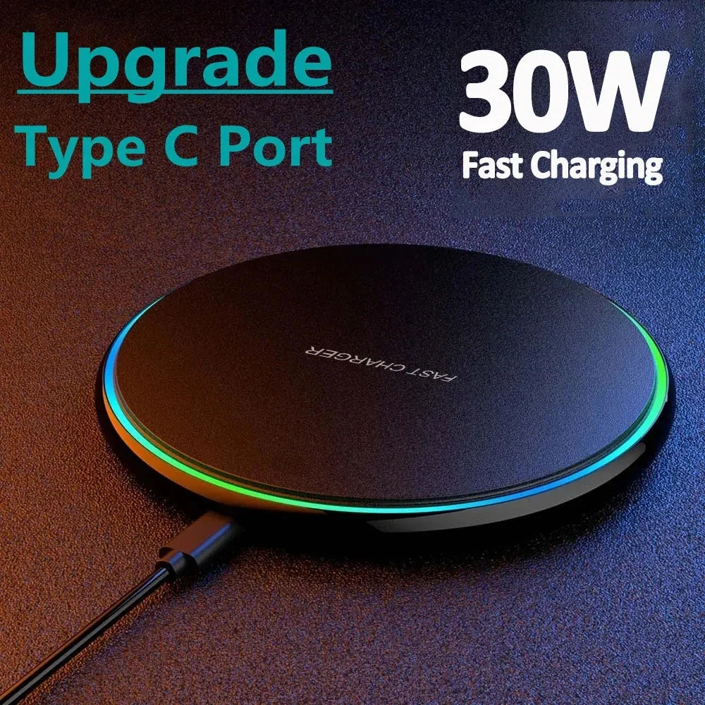 30W Wireless Charger for iPhone 15 14 & Samsung S23