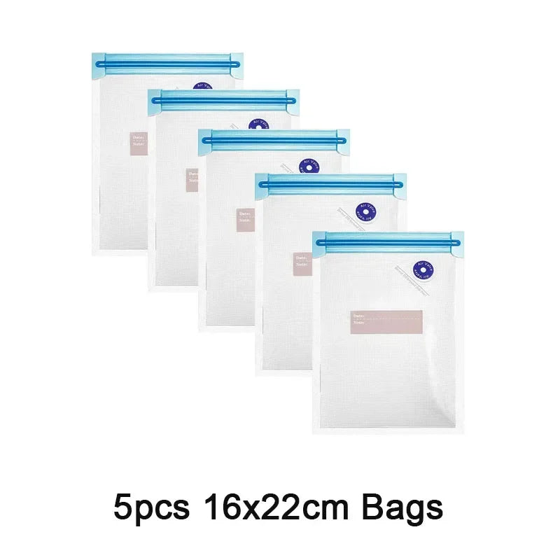 Reusable Vacuum Food Storage Zipper Bags Set Electric Handheld Vacuum Sealer USB