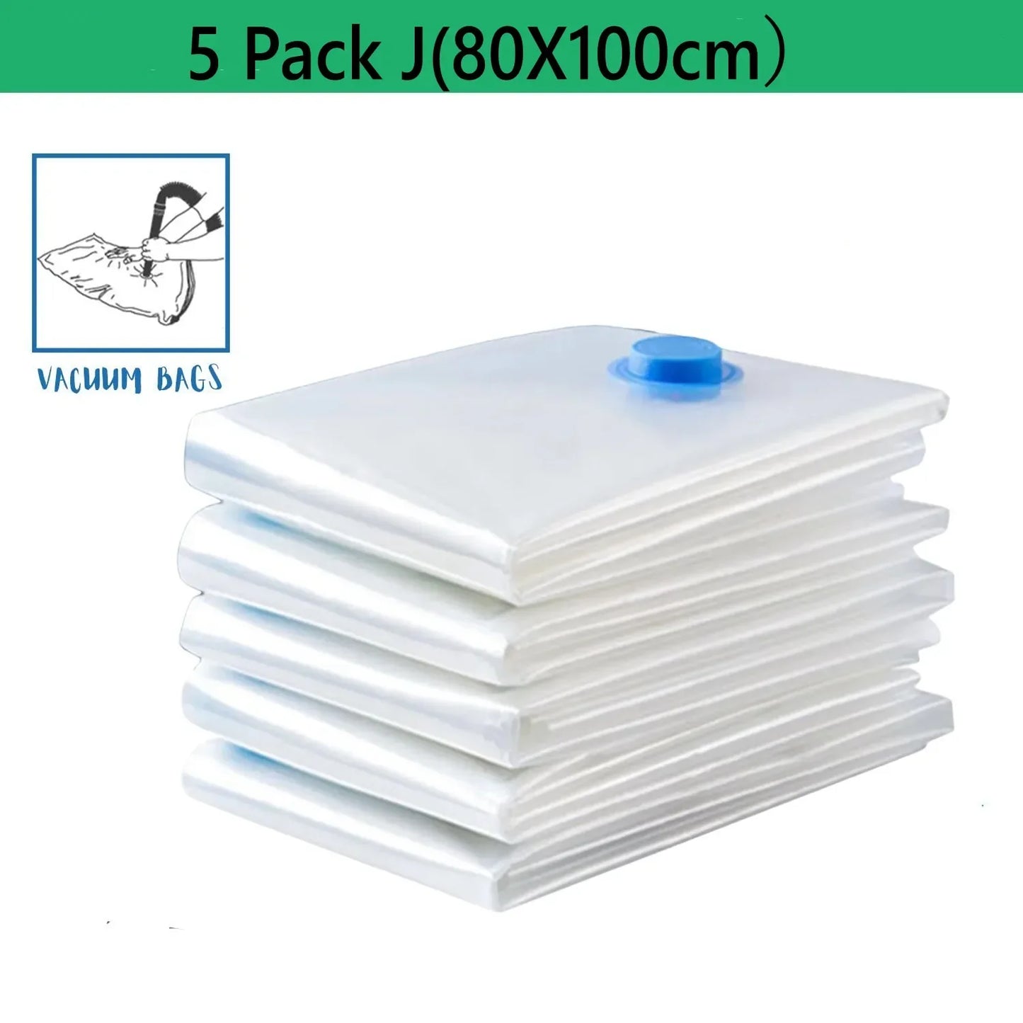 Vacuum Storage Bags, Space Saver Bags Compression for Comforters and Blankets, Sealer Clothes Travel Packing Organizer