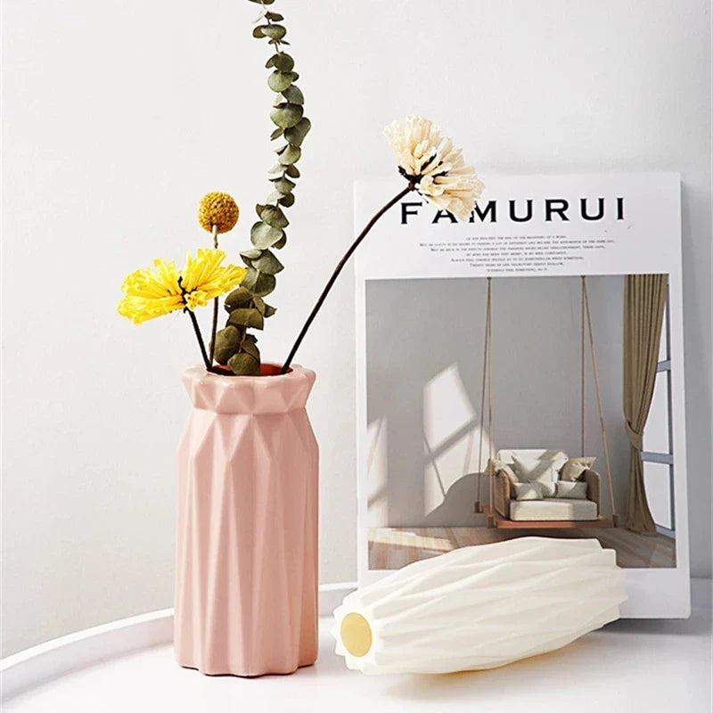 Modern Plastic Flower Vase Nordic Home Decoration