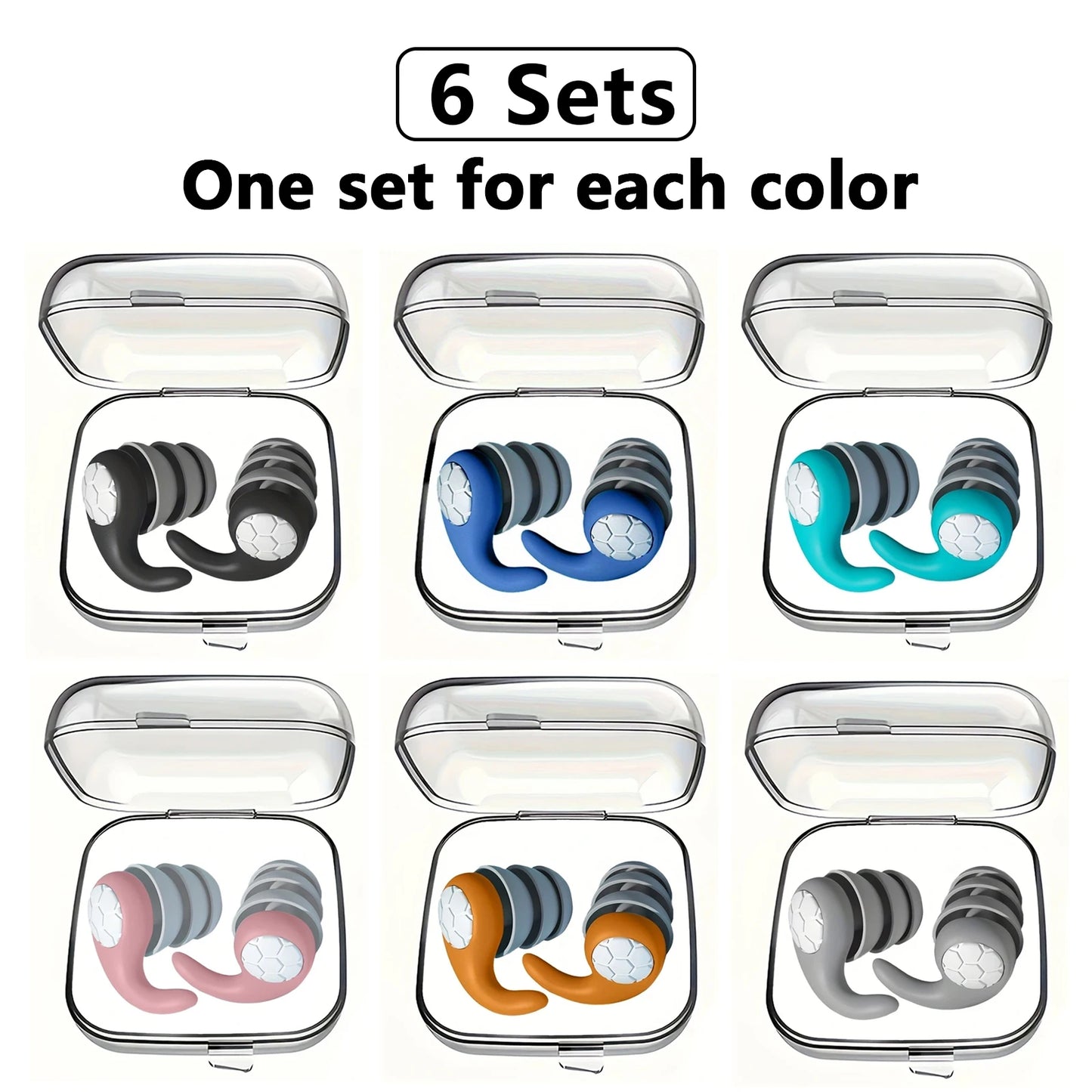 Soft Silicone Earplugs with Noise Cancellation