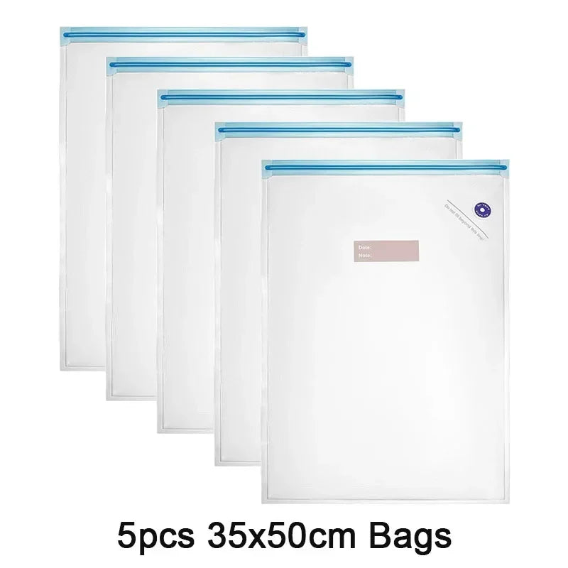 Reusable Vacuum Food Storage Zipper Bags Set Electric Handheld Vacuum Sealer USB