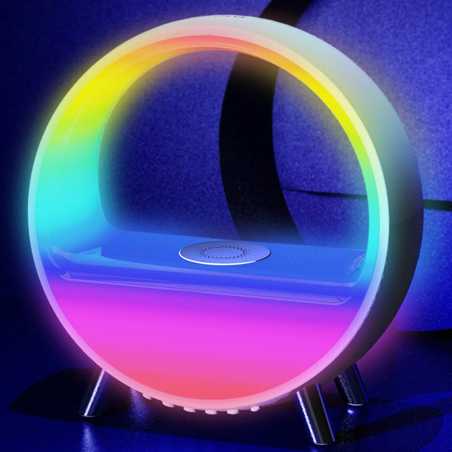 Wireless Charging Wake-Up Light Alarm Clock with Bluetooth Speaker