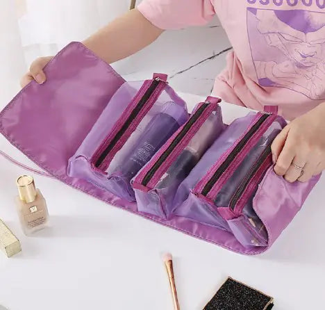 Travel Cosmetic Bag for Makeup and Toiletries Organizer