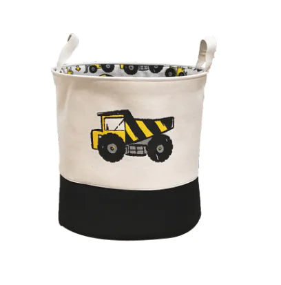 Canvas Kids Cartoon Toy Storage Basket and Organizer