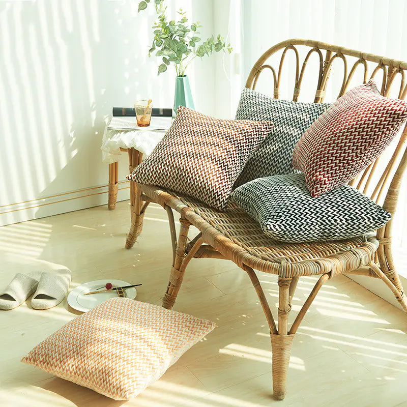 Herringbone Double-sided Plush Car and Sofa Cushion