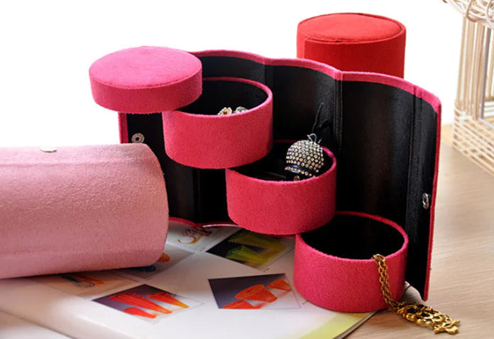 Vintage Velvet 3-Layer Jewelry Organizer Box
