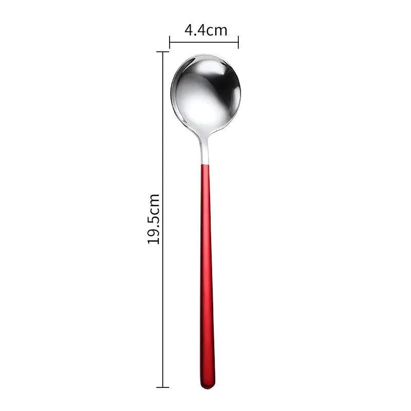 Creative Long Handle Stainless Steel Spoon for Desserts