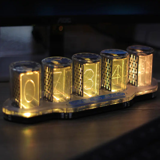 2023 RGB Neon Tube Clock - Creative Desktop Decor