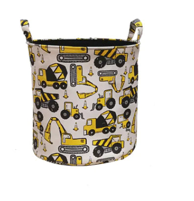 Canvas Kids Cartoon Toy Storage Basket and Organizer