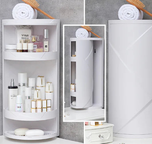 Wall-Mounted Triangle Storage Rack for Bathroom or Kitchen