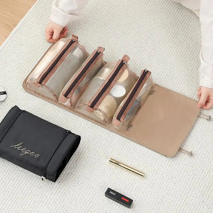 Travel Cosmetic Bag for Makeup and Toiletries Organizer