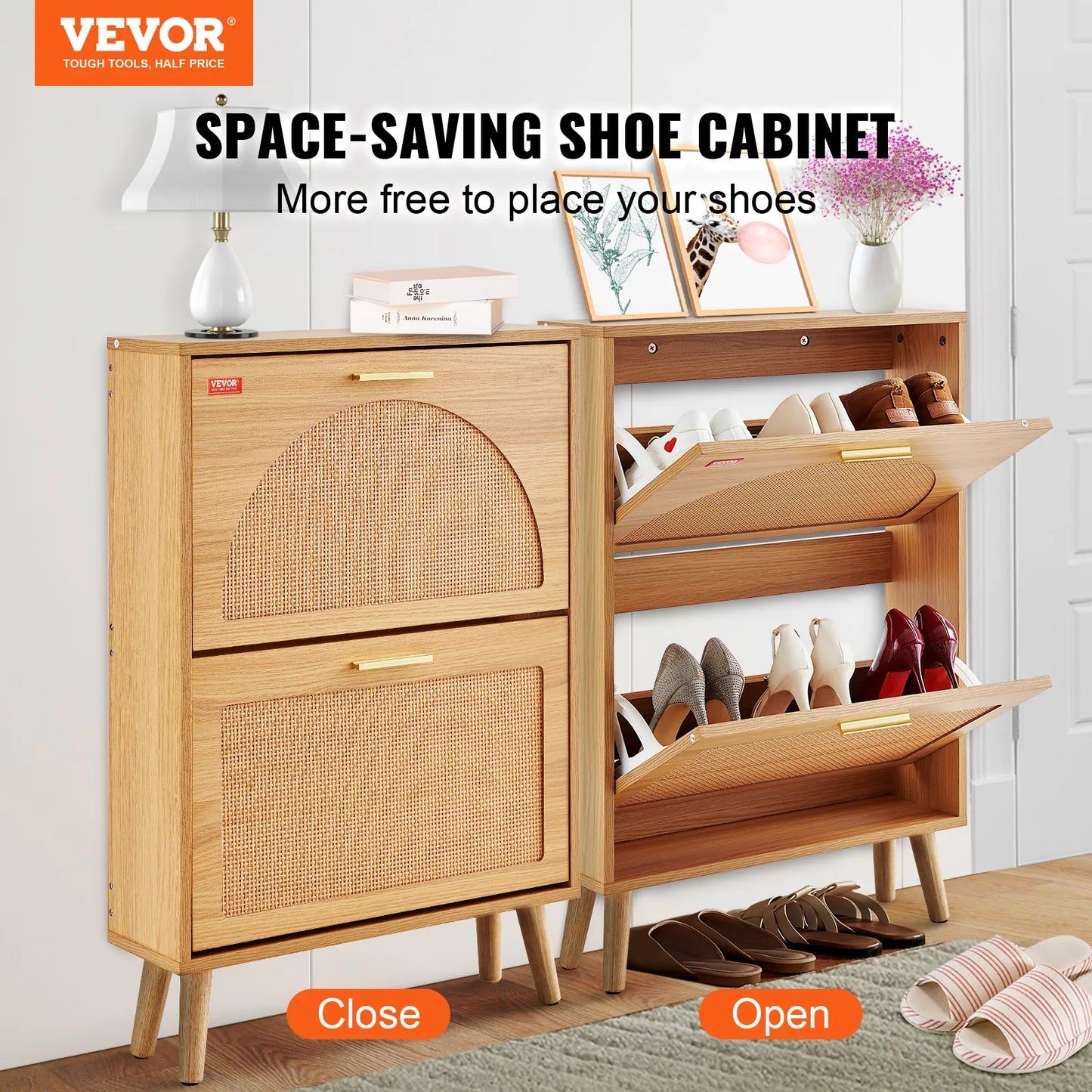 VEVOR Shoe Cabinet with 2 Flip Drawers – Stylish and Functional Shoe Storage